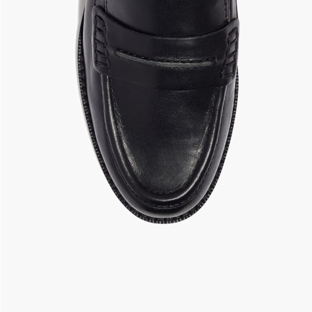 Madewell Elinor Black Leather Loafer Women’s Sz 6 NWOB Preppy Dark Academia - Picture 6 of 15